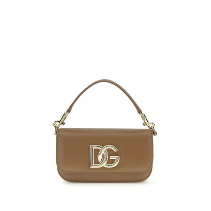 Dolce & Gabbana Braune Kalbsleder Bos Taurus Handtasche – Eleganz trifft Stil
