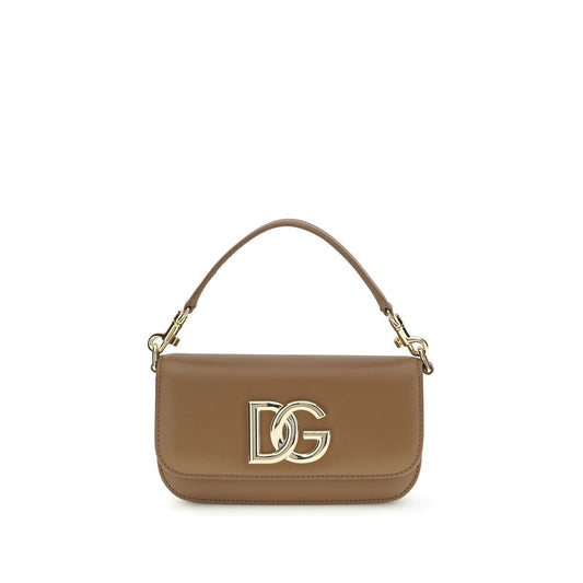Dolce & Gabbana Braune Kalbsleder Bos Taurus Handtasche – Eleganz trifft Stil