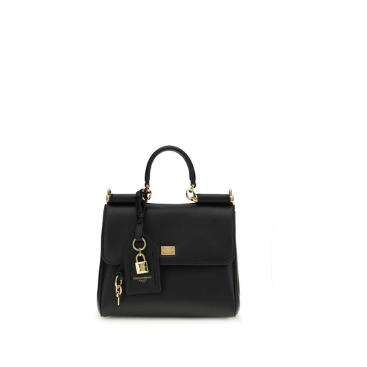 Dolce & Gabbana My Sicily Handtasche aus schwarzem Kalbsleder Bos Taurus – Eleganz und Funktionalität