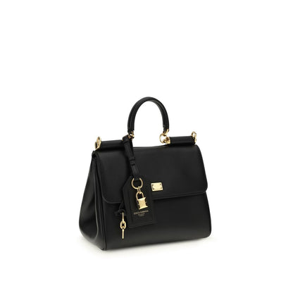 Dolce & Gabbana My Sicily Handtasche aus schwarzem Kalbsleder Bos Taurus – Eleganz und Funktionalität