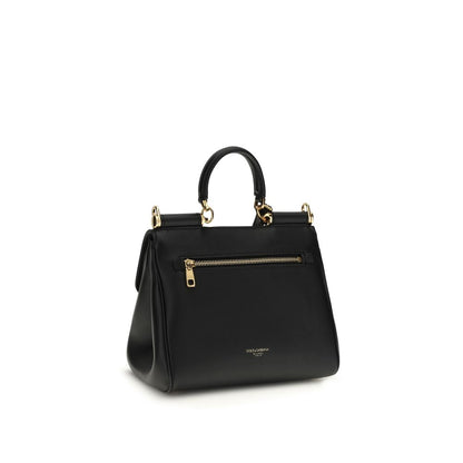 Dolce & Gabbana My Sicily Handtasche aus schwarzem Kalbsleder Bos Taurus – Eleganz und Funktionalität
