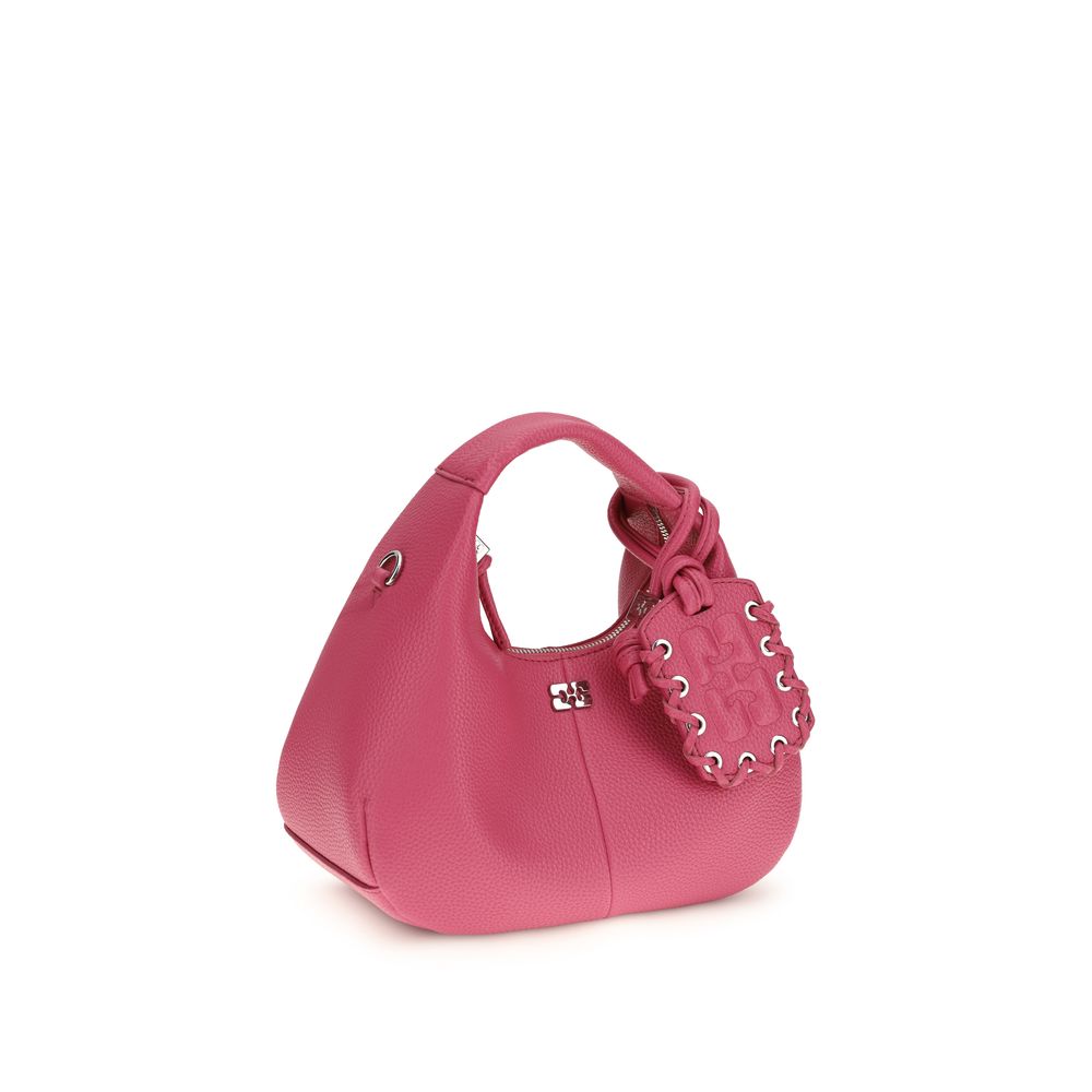 Ganni Multicolor Recycelte Polyester Handtasche - Elegante Mini Hobo