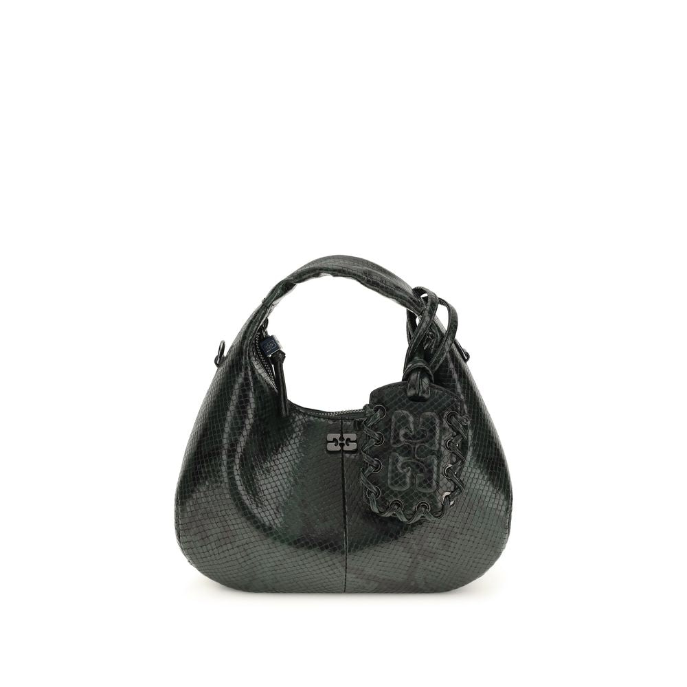 Ganni Mini Snake Handtasche aus recyceltem Polyester – Eleganz trifft Nachhaltigkeit