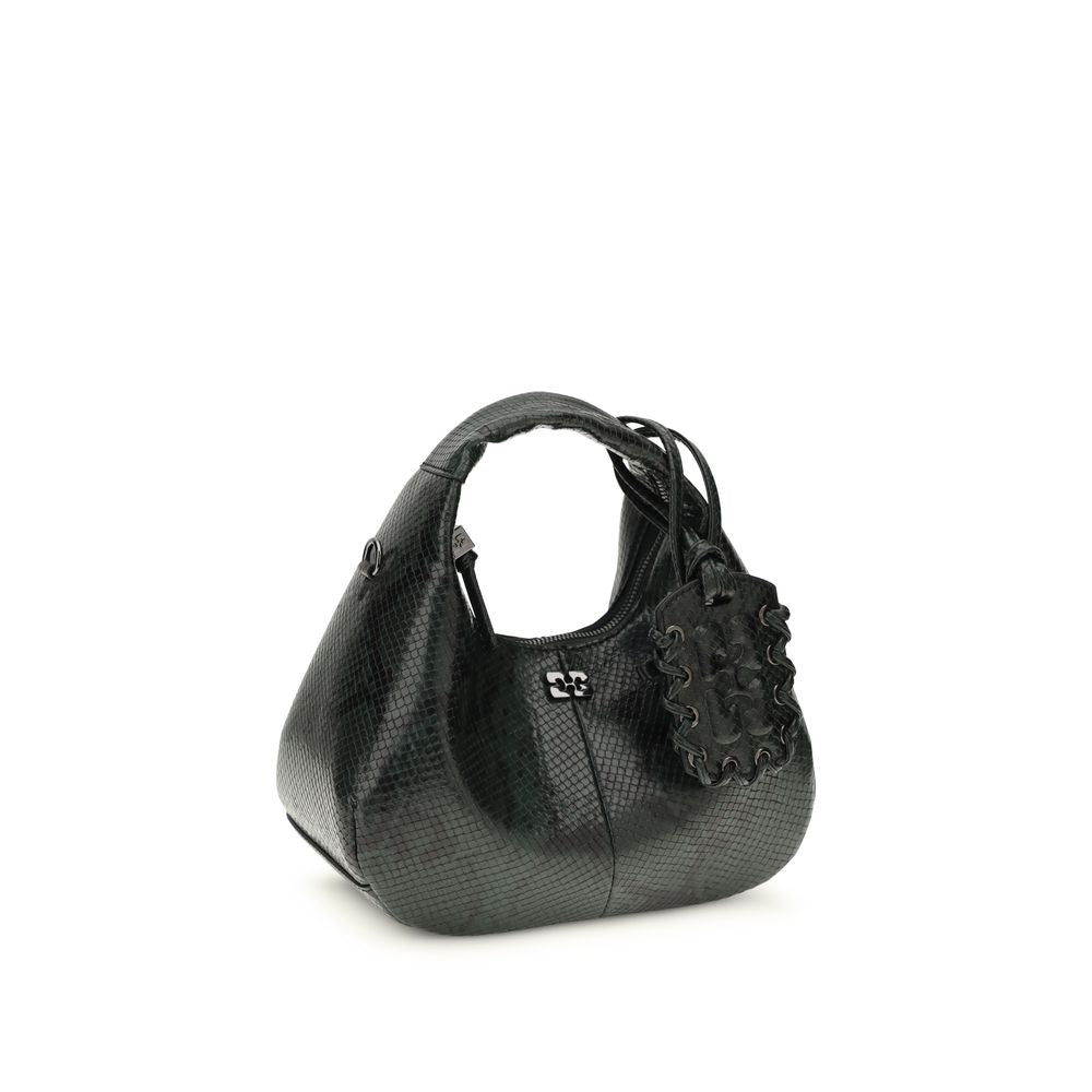 Ganni Mini Snake Handtasche aus recyceltem Polyester – Eleganz trifft Nachhaltigkeit