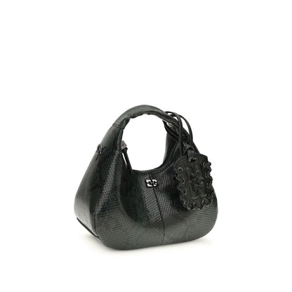 Ganni Mini Snake Handtasche aus recyceltem Polyester – Eleganz trifft Nachhaltigkeit