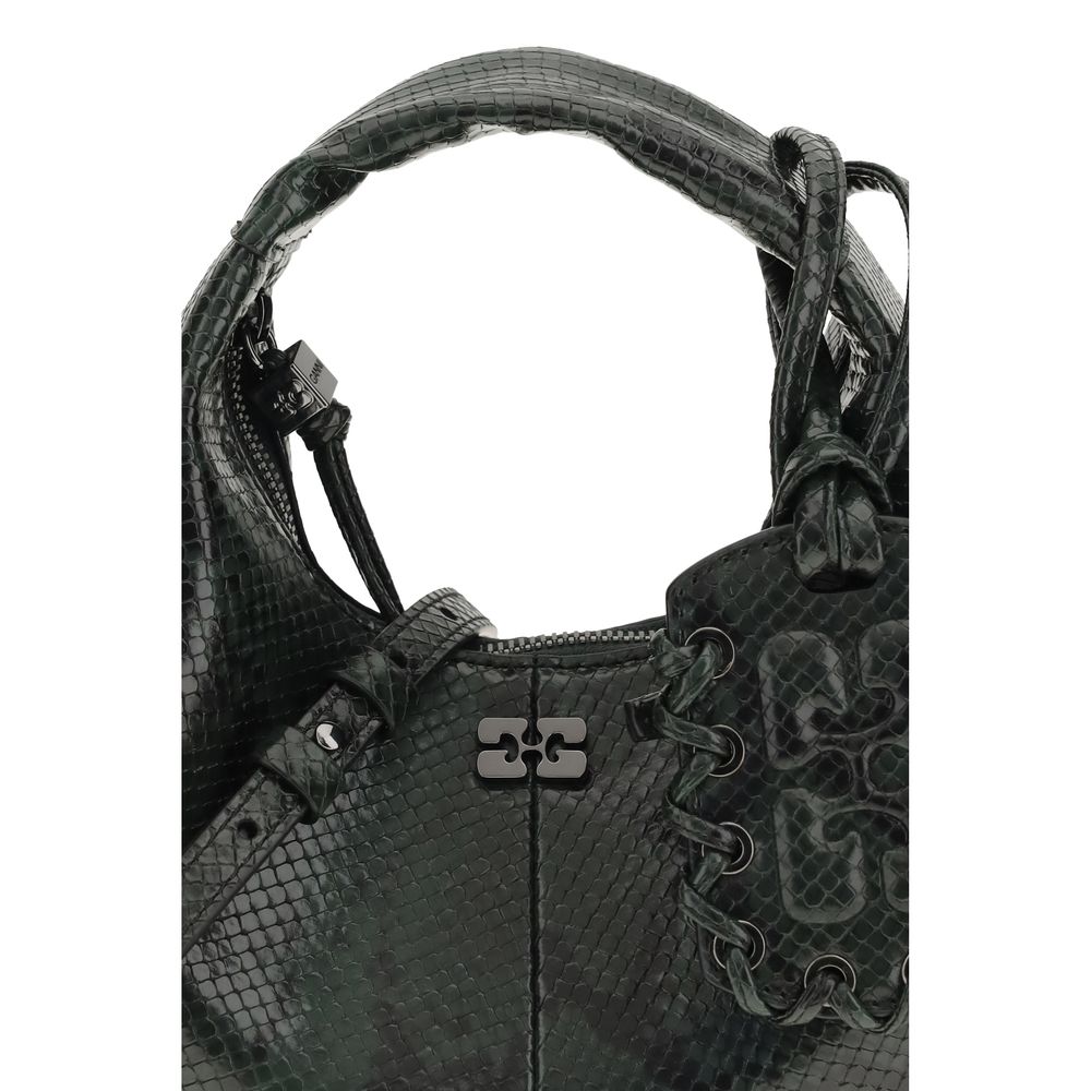 Ganni Mini Snake Handtasche aus recyceltem Polyester – Eleganz trifft Nachhaltigkeit