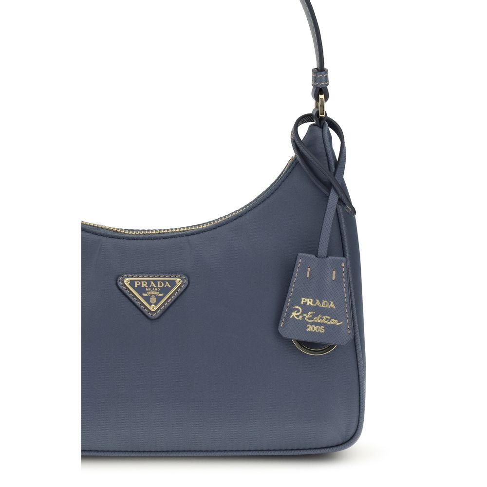 Prada Schultertasche aus blauem recyceltem Polyamid – Exzellenz in Nachhaltigkeit