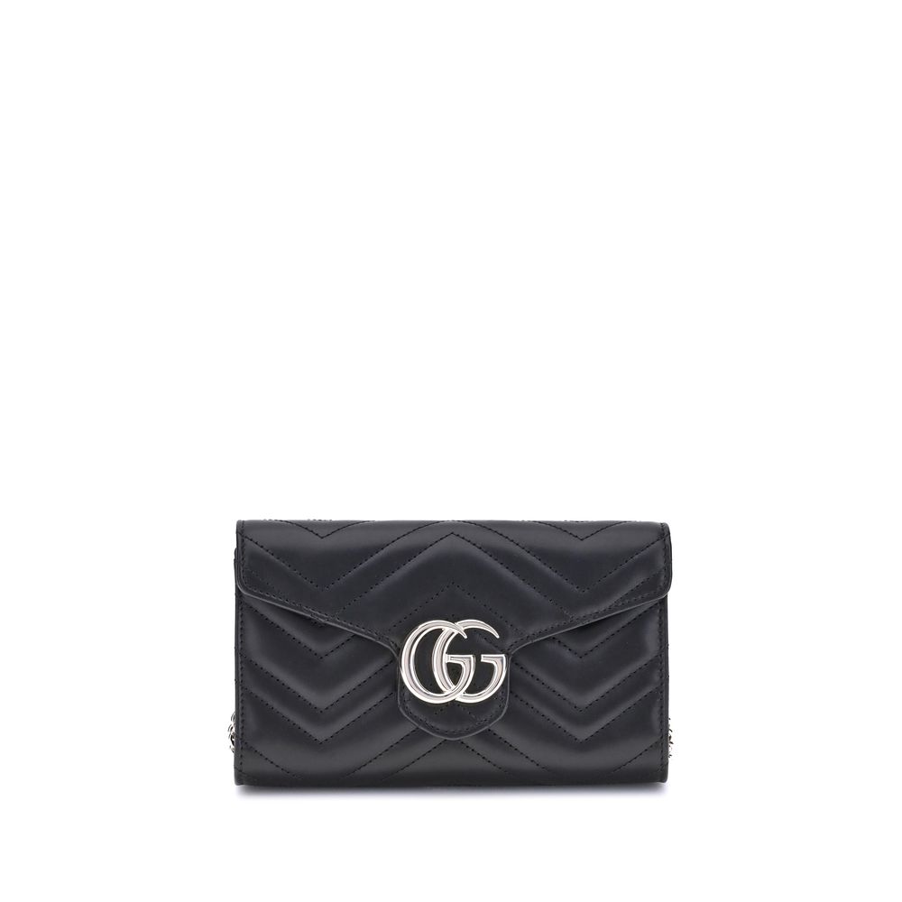 Gucci GG Marmont Wallet with Chain - Exquisite Schultertasche aus Kalbsleder