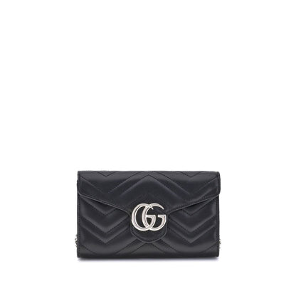 Gucci GG Marmont Wallet with Chain - Exquisite Schultertasche aus Kalbsleder
