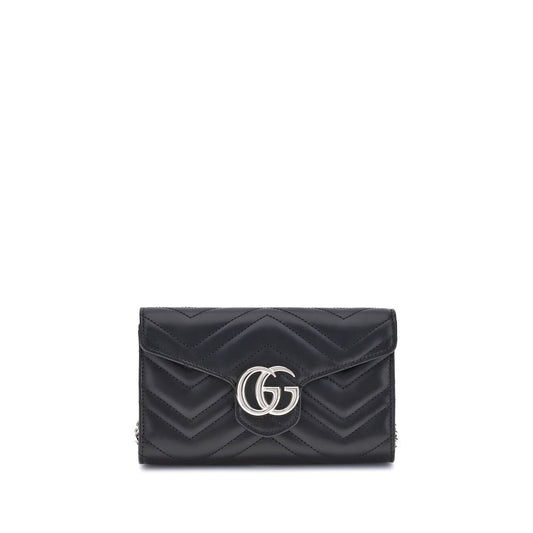 Gucci GG Marmont Wallet with Chain - Exquisite Schultertasche aus Kalbsleder