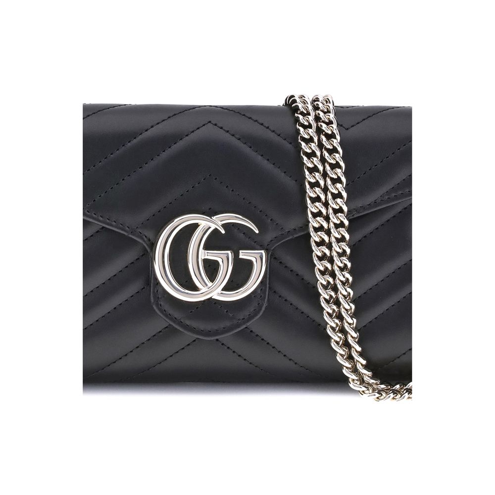 Gucci GG Marmont Wallet with Chain - Exquisite Schultertasche aus Kalbsleder