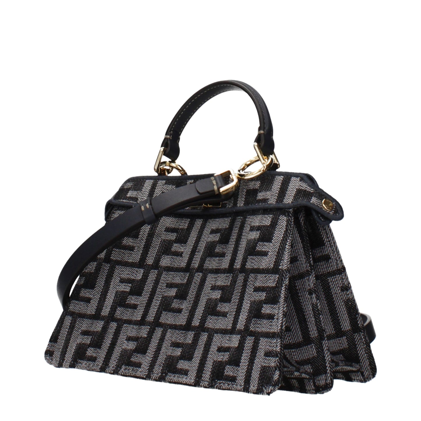 Fendi Schwarze Stoffhandtasche – Eleganz in Perfektion