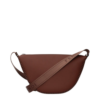 Fendi Braune Leder Crossbody Bag – Eleganz und Luxus für jede Gelegenheit