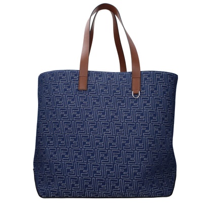 Fendi Blaue Stoff-Umhängetasche – Eleganz und Stil vereint