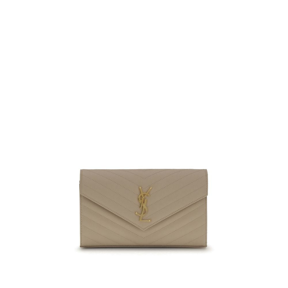 Saint Laurent Beige Kalbsleder Schultertasche Bos Taurus – Eleganz für jede Gelegenheit