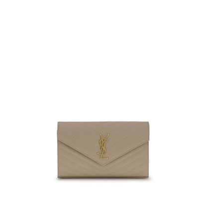 Saint Laurent Beige Kalbsleder Schultertasche Bos Taurus – Eleganz für jede Gelegenheit