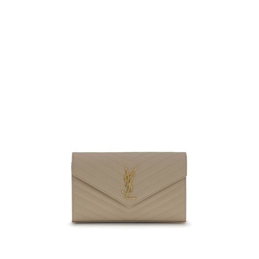 Saint Laurent Beige Kalbsleder Schultertasche Bos Taurus – Eleganz für jede Gelegenheit