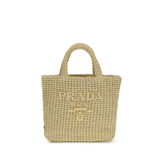 Prada Beige Raffia Handtasche – Eleganz und Stil vereint