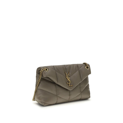Saint Laurent Graue Lammleder-Schultertasche – Exklusive Eleganz für stilbewusste Frauen