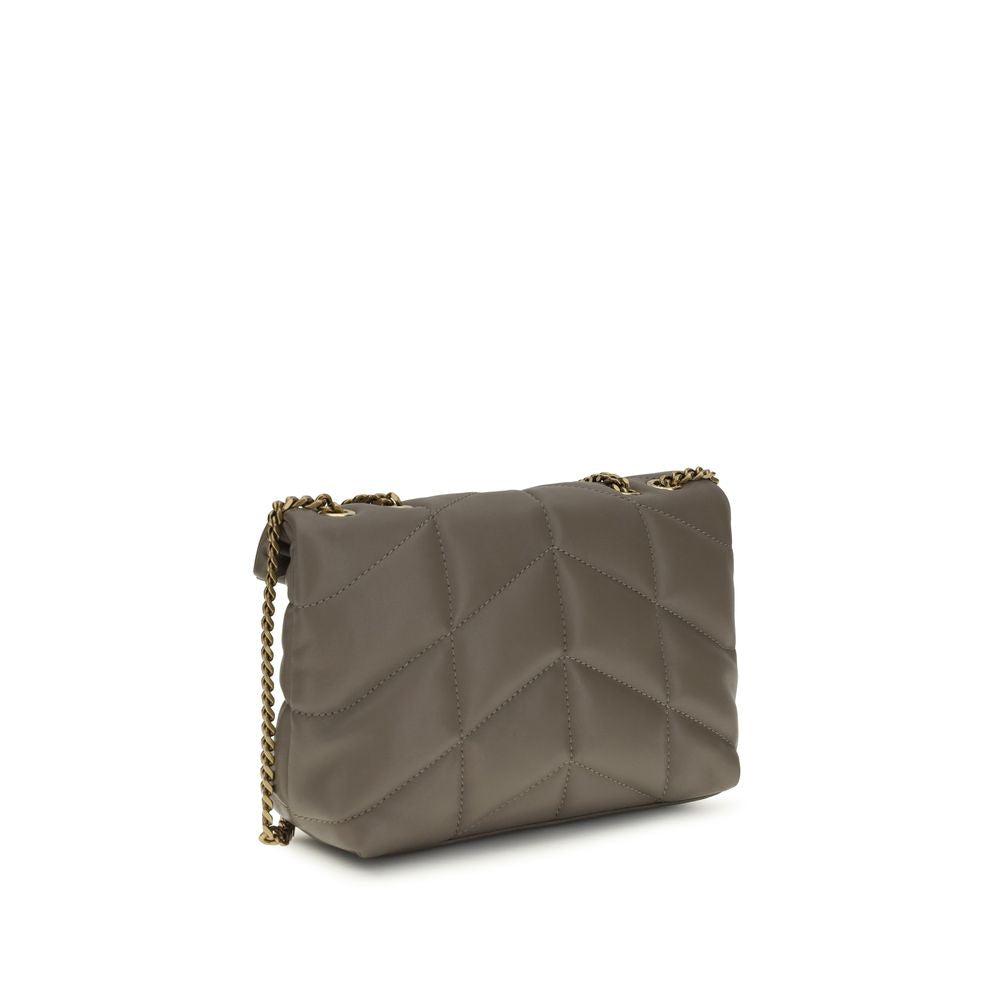Saint Laurent Graue Lammleder Schultertasche Ovis Aries – Luxuriöses Accessoire für Frauen