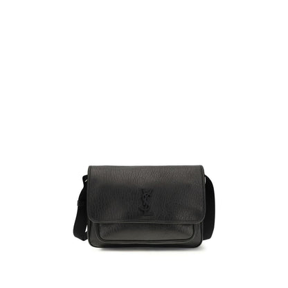 Saint Laurent Schwarzes Kalbsleder Bos Taurus Portemonnaie