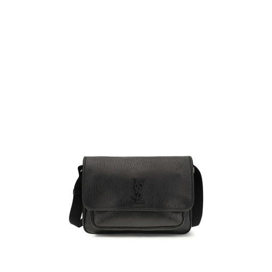 Saint Laurent Schwarzes Kalbsleder Bos Taurus Portemonnaie
