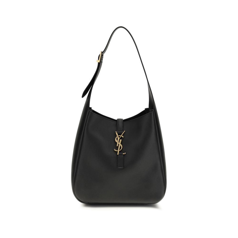 Saint Laurent Le 5 à 7 Schultertasche aus schwarzem Kalbsleder