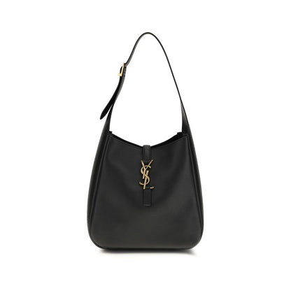 Saint Laurent Le 5 à 7 Schultertasche aus schwarzem Kalbsleder