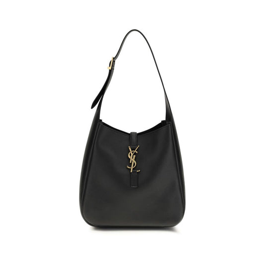 Saint Laurent Le 5 à 7 Schultertasche aus schwarzem Kalbsleder