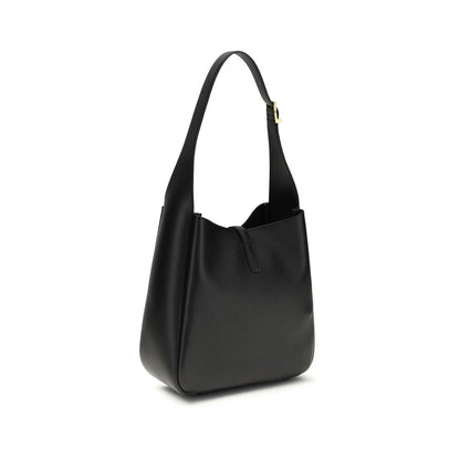Saint Laurent Le 5 à 7 Schultertasche aus schwarzem Kalbsleder