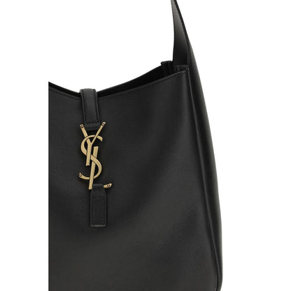 Saint Laurent Le 5 à 7 Schultertasche aus schwarzem Kalbsleder