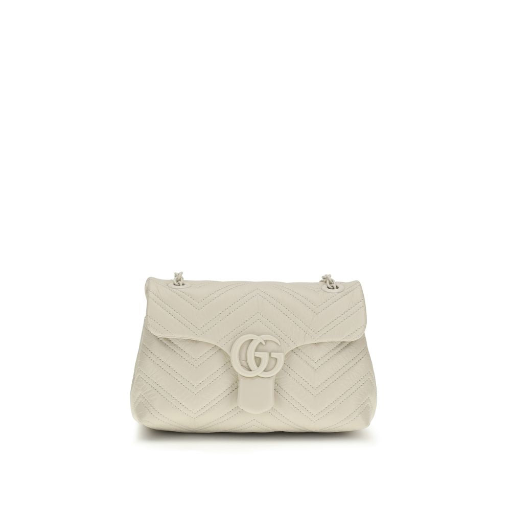Gucci Beige Napa Leder GG Marmont Schultertasche – Elegante Designer-Handtasche