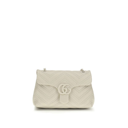 Gucci Beige Napa Leder GG Marmont Schultertasche – Elegante Designer-Handtasche
