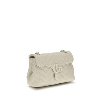 Gucci Beige Napa Leder GG Marmont Schultertasche – Elegante Designer-Handtasche