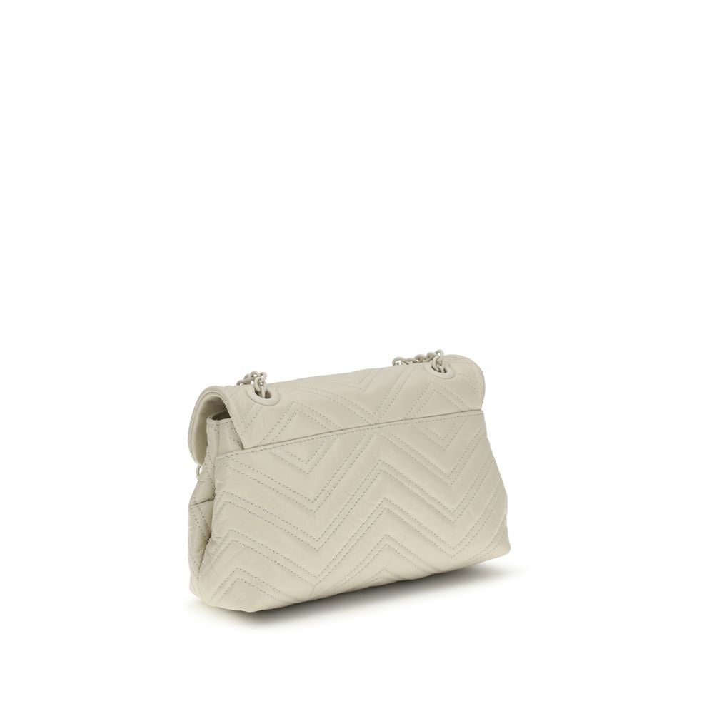 Gucci Beige Napa Leder GG Marmont Schultertasche – Elegante Designer-Handtasche