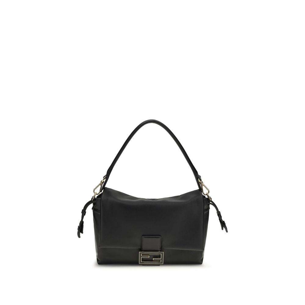 Fendi Mamma Baguette Schultertasche aus schwarzem Kalbsleder – Eleganz neu definiert