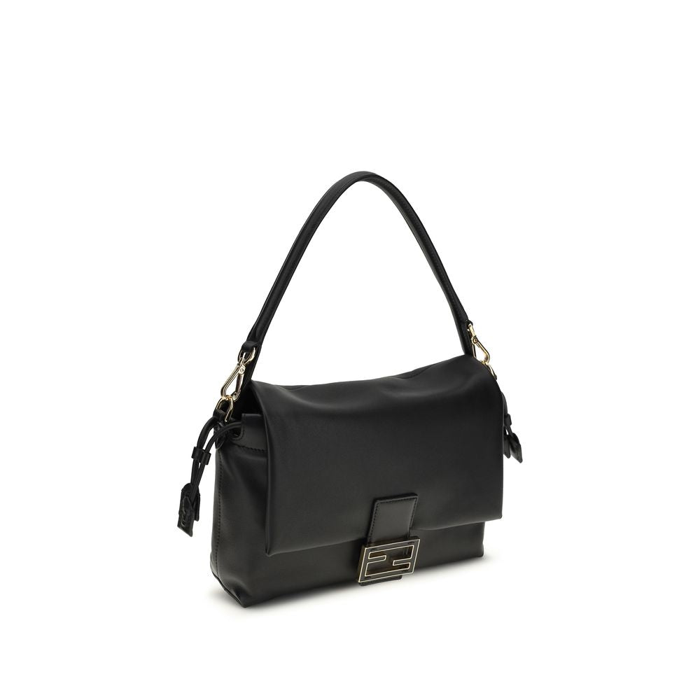 Fendi Mamma Baguette Schultertasche aus schwarzem Kalbsleder – Eleganz neu definiert