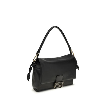 Fendi Mamma Baguette Schultertasche aus schwarzem Kalbsleder – Eleganz neu definiert