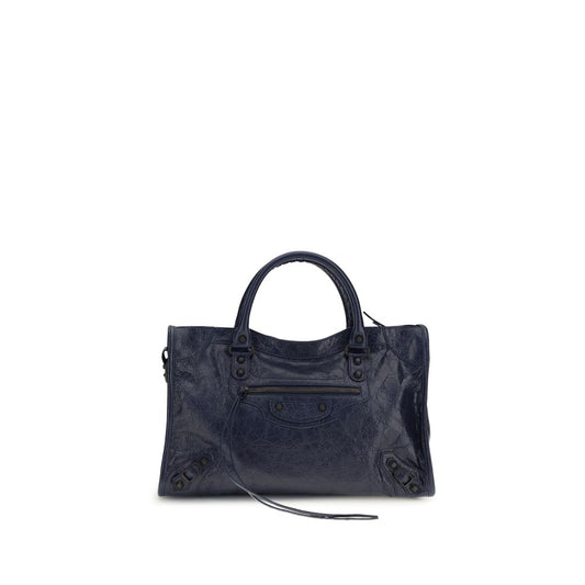 Balenciaga Le City Medium Schultertasche aus Bos Taurus Kalbsleder in Schwarz
