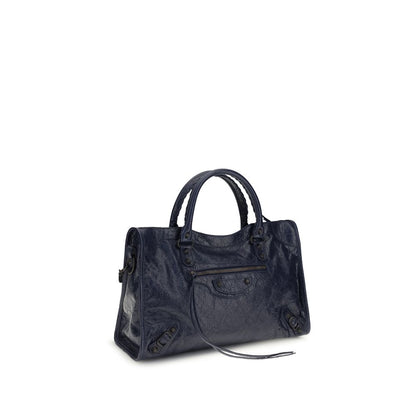 Balenciaga Le City Medium Schultertasche aus Bos Taurus Kalbsleder in Schwarz