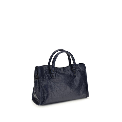 Balenciaga Le City Medium Schultertasche aus Bos Taurus Kalbsleder in Schwarz