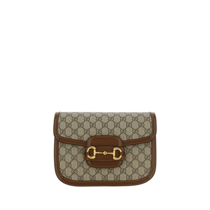 Beżowa torebka na ramię Gucci z polietylenu – elegancka torba na ramię z aplikacją Horsebit