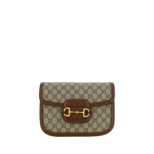 Gucci Beige Polyethylen Handtasche - Elegante Schultertasche mit Horsebit-Applikation
