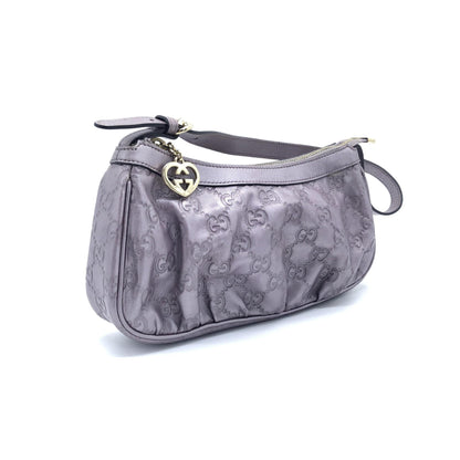 Gucci Metallic Guccissima Lovely Schultertasche in Lavendel – Luxus für jede Gelegenheit