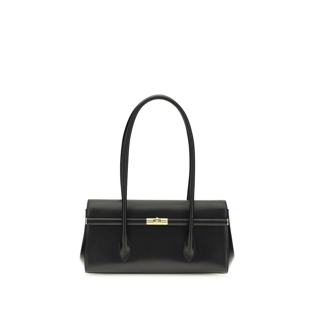 Dolce & Gabbana Marlene Lederhandtasche aus schwarzem Kalbsleder