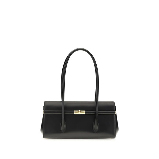 Dolce & Gabbana Marlene Lederhandtasche aus schwarzem Kalbsleder