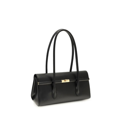 Dolce & Gabbana Marlene Lederhandtasche aus schwarzem Kalbsleder