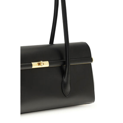 Dolce & Gabbana Marlene Lederhandtasche aus schwarzem Kalbsleder