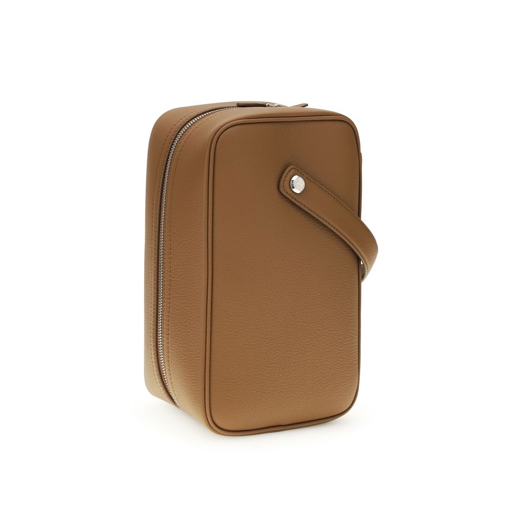 Dolce & Gabbana Braune Kalbsleder Bos Taurus Handtasche – Stilvoll und Elegant