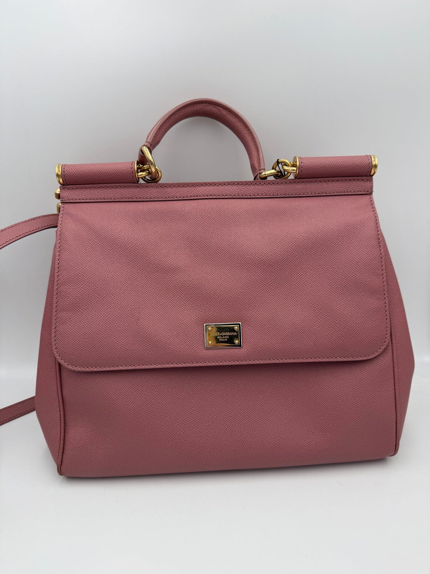 Dolce & Gabbana Sicily Große Handtasche in Antikrosa – Luxuriöse Eleganz für Damen